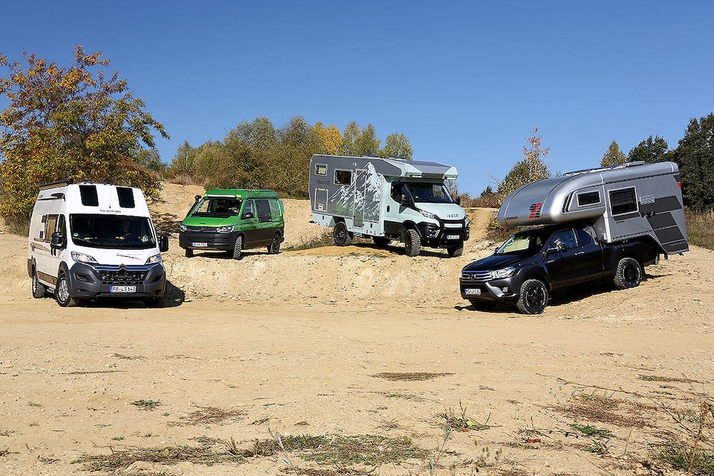 Vier Allradler im Wohnmobil-Test Vier Allradler im Wohnmobil-Test