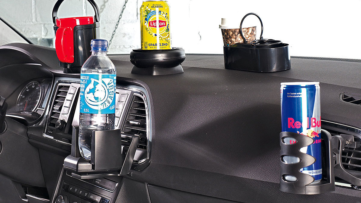 Bediffer Getränkehalter-Einsatz für die Mittelkonsole, einfach zu  montierender Getränkehalter, praktischer ABS-Schwarz für das Auto :  : Auto & Motorrad