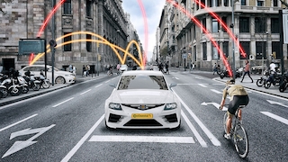 Vodafone und Conti: Schutz für Radfahrer und Fußgänger
