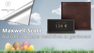 Leder-Geldbörse plus Gutschein von Maxwell Scott