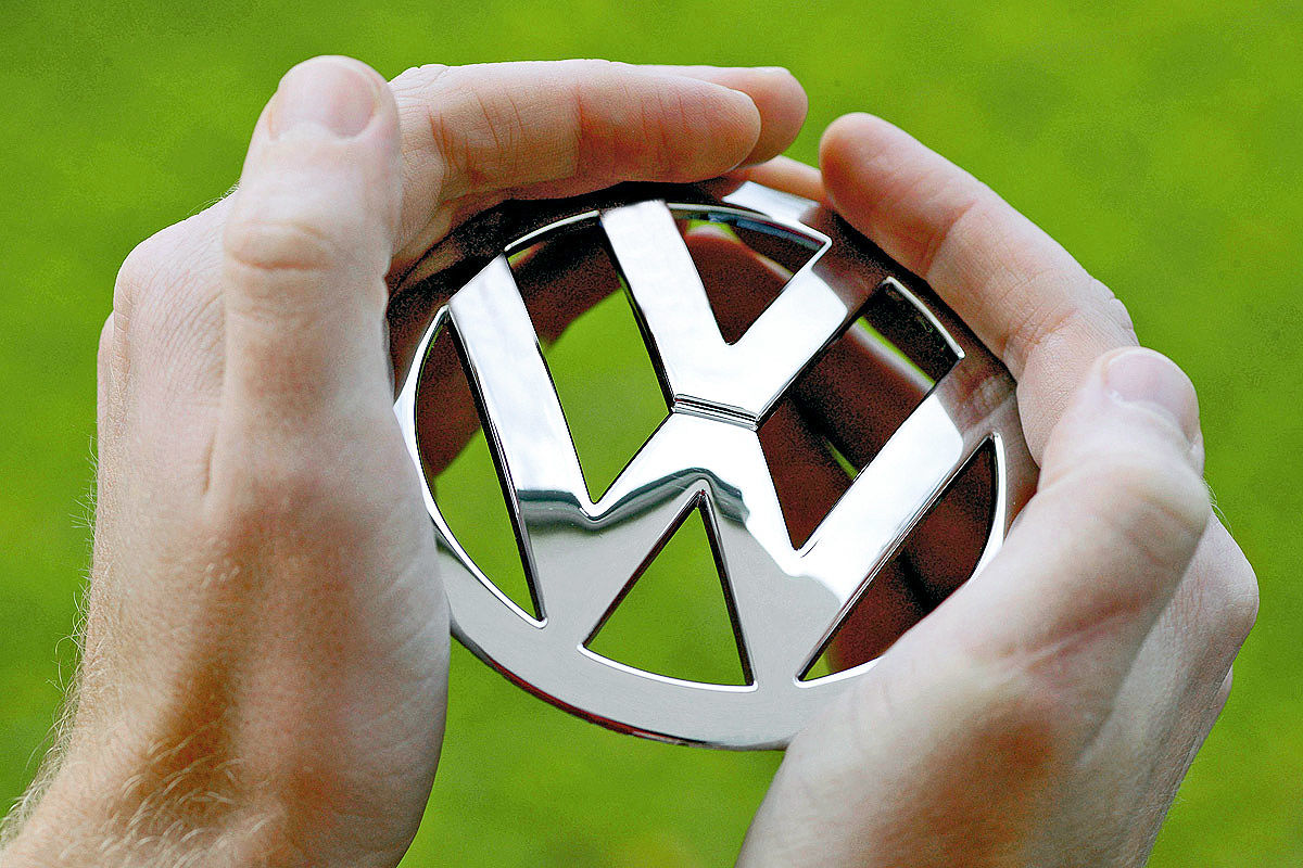 Das VW-Logo im Laufe der Jahrzehnte