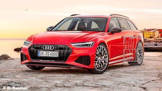 Audi RS 6 Avant Front (2019): Grill, A7, Kombi, Illustration