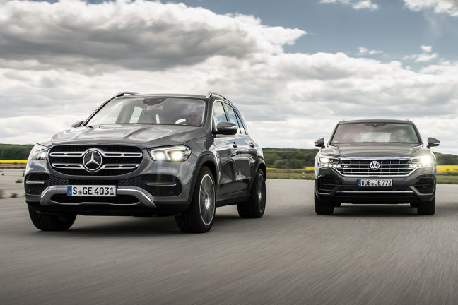 Vw Touareg Gegen Mercedes Gle 2019 Test Vergleich Infos Preise Auto Bild