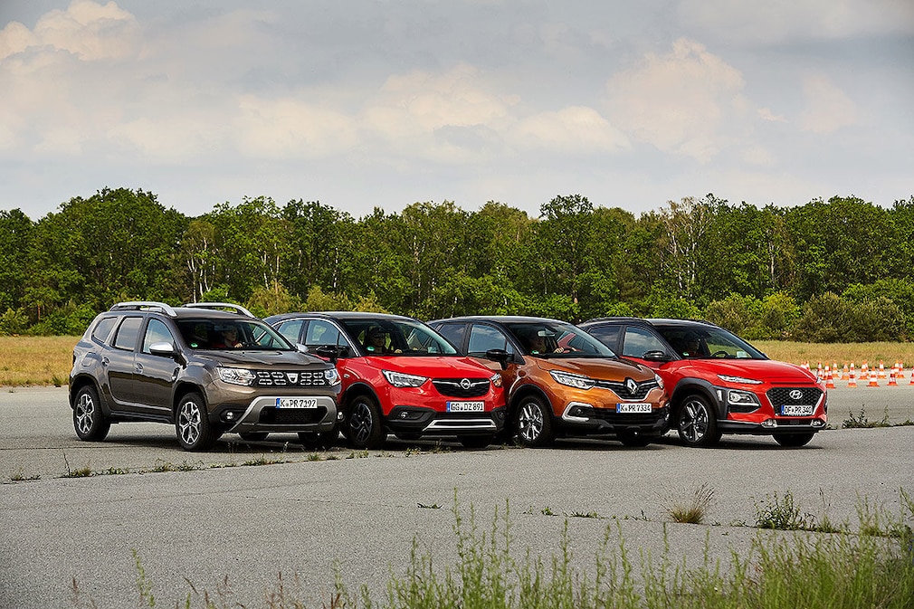 Hyundai Kona Dacia Duster Opel Crossland X Renault Captur