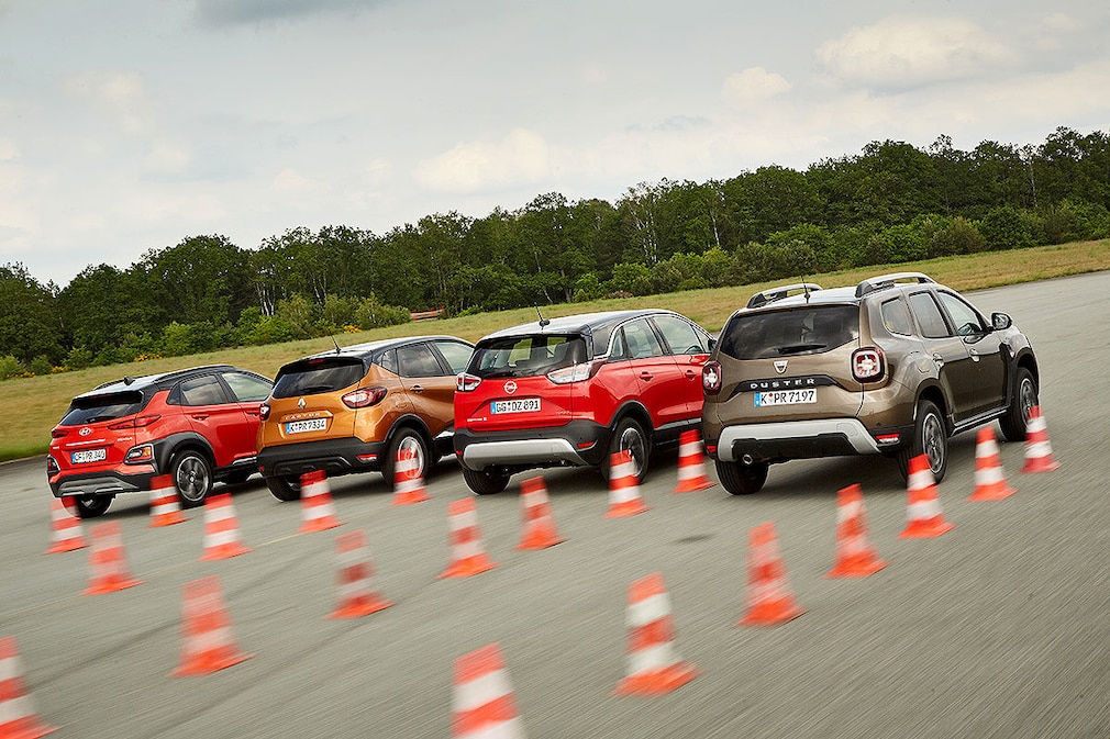 Hyundai Kona Dacia Duster Opel Crossland X Renault Captur