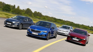 Ford Focus Mazda 3 Skoda Scala VW Golf