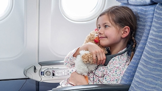 Kindersitz im Flugzeug