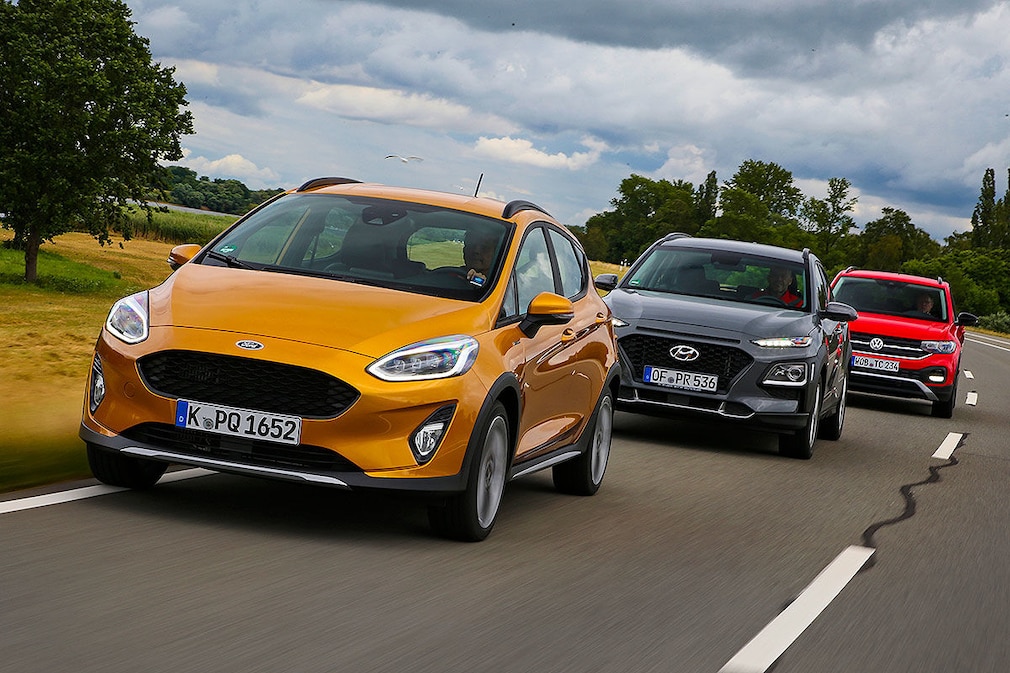 Ford Fiesta Active Hyundai Kona VW T-Cross