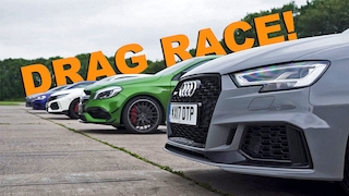 Golf R, Audi RS 3, AMG A 45, Civic Type R, Focus RS: Drag Race