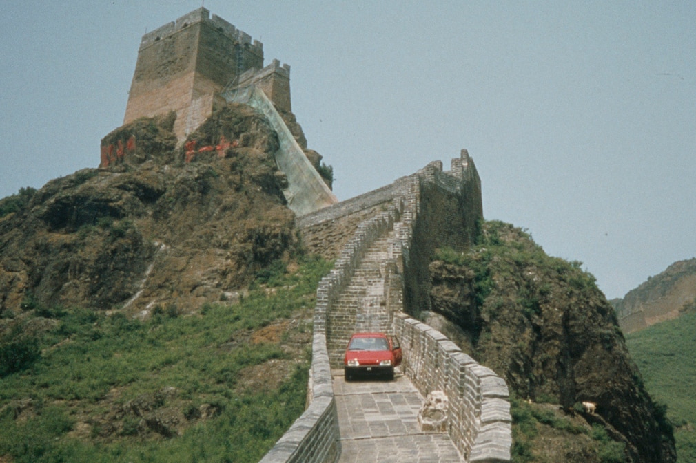 Für Werbespots hob Citroën den AX auf die Chinesische Mauer.