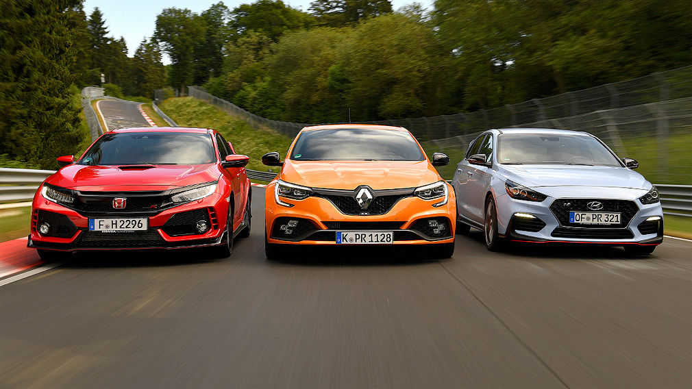 Honda Civic Type R Hyundai i30 N Renault Mégane R.S. Trophy Honda Civic Type R Hyundai i30 N Renault Mégane R.S. Trophy