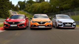 Honda Civic Type R Hyundai i30 N Renault Mégane R.S. Trophy