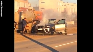 BMW X6: Eklige Rettungsaktion im Video!