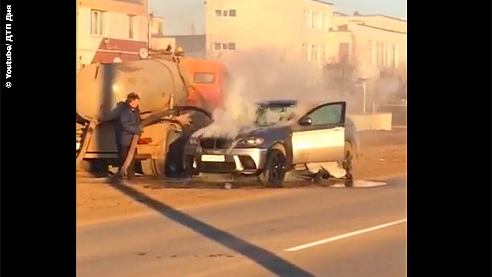 BMW X6: Eklige Rettungsaktion im Video!