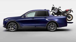 BMW X7 Pick-up steht in der BMW Welt in München