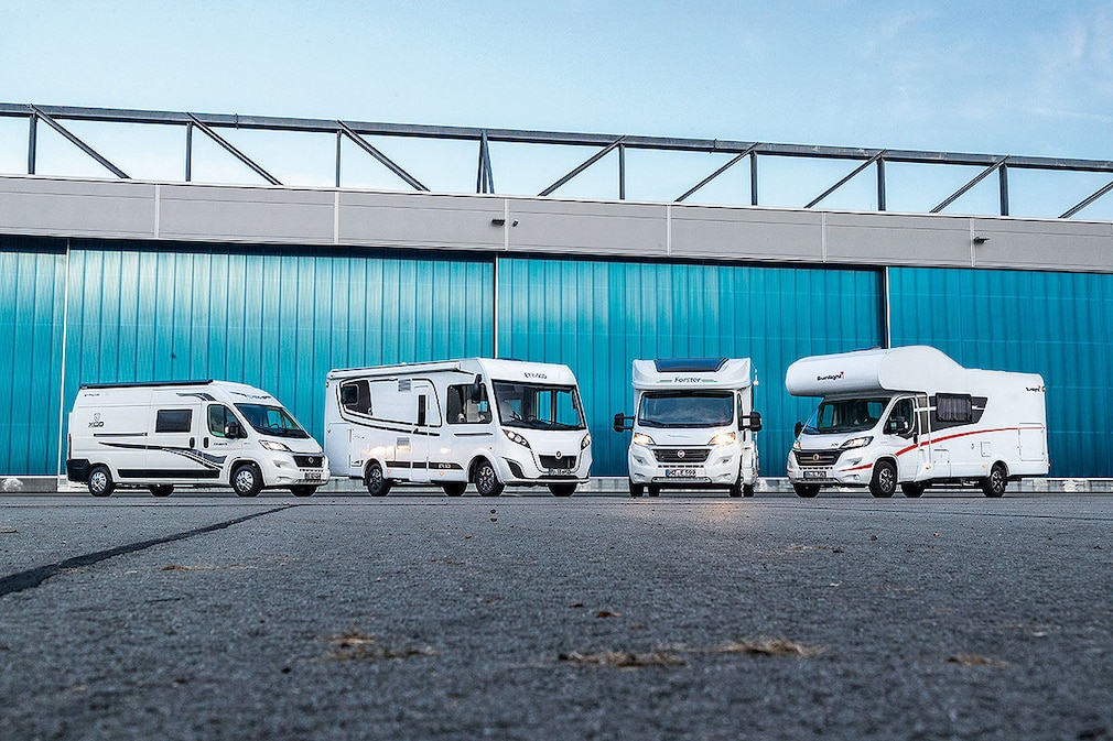 Vier Wohnmobiltypen im Test