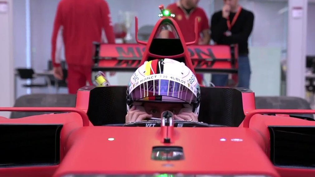 Vettel Sitzprobe Ferrari