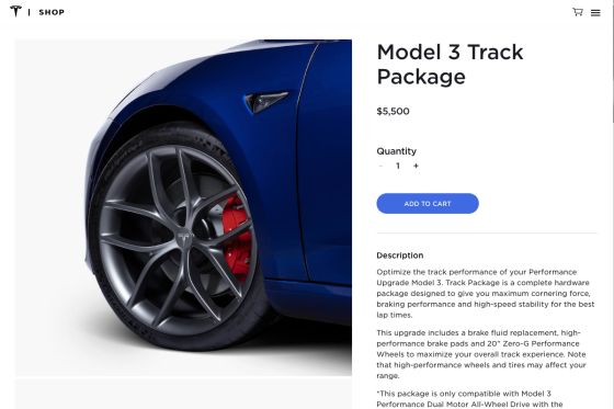 Model 3 bereit für die Rennstrecke