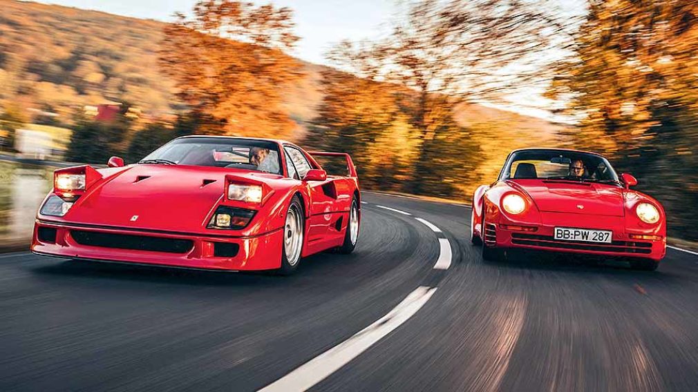 Porsche 959 vs. Ferrari F40 im Vergleich
