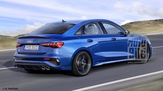 Audi S3 Limousine (2020): Illustration, Zeichnung, Motor