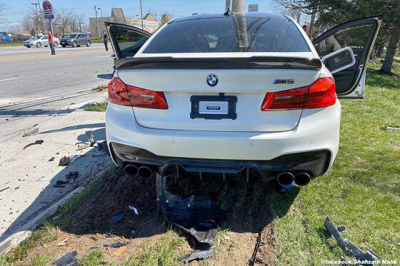 Neuer M5 nach elf Kilometern gecrasht