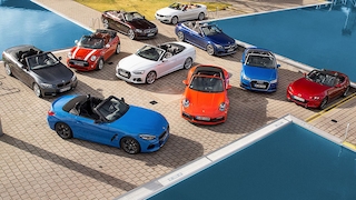 Audi A5 Cabrio, BMW 4er Cabrio, Audi A3 Cabrio, MB E-Klasse Cabrio, Porsche 911 Cabrio, Mazda MX-5, BMW 2er Cabrio, BMW Z4, MB C-Klasse, Cabrio Mini Cabrio