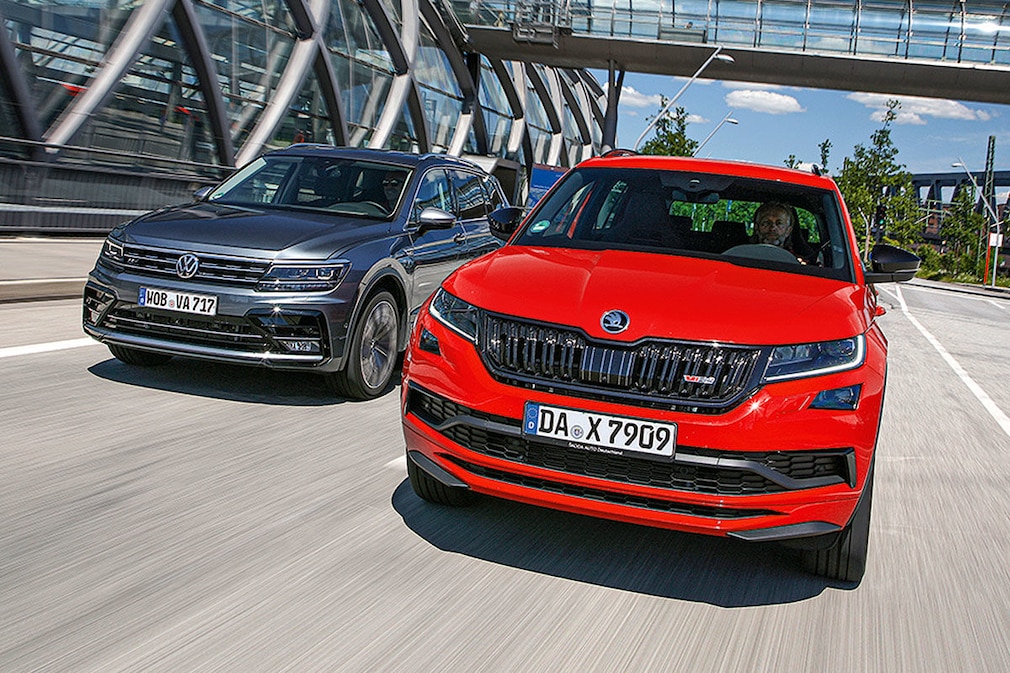 Skoda Kodiaq gegen VW Tiguan Allspace im Test AUTO BILD