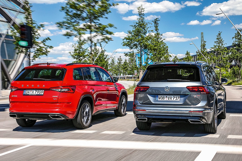 Skoda Kodiaq gegen VW Tiguan Allspace im Test AUTO BILD