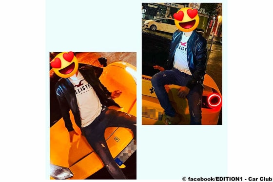 Dreiste Insta-Poser besteigen Ferrari