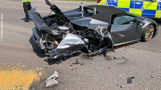 Lamborghini Huracan Performante: Unfall, Crash