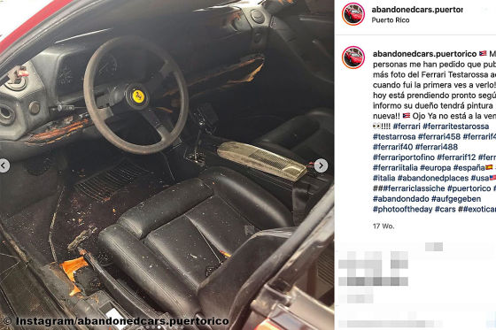 Dieser vergessene Ferrari Testarossa stand 17 Jahre lang an der Straße