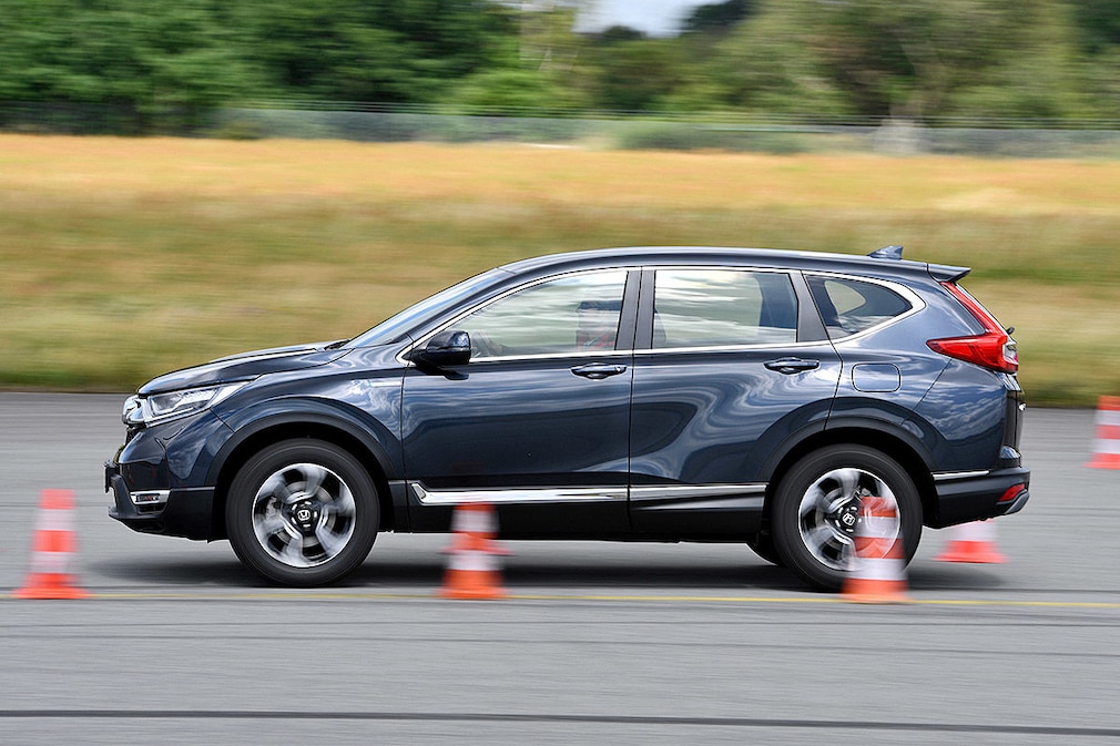 Platz 1 mit 521 von 800 Punkten: Honda CR-V 2.0i-MMD Hybrid AWD. Kann Komfort, kann Alltag, kann modern.