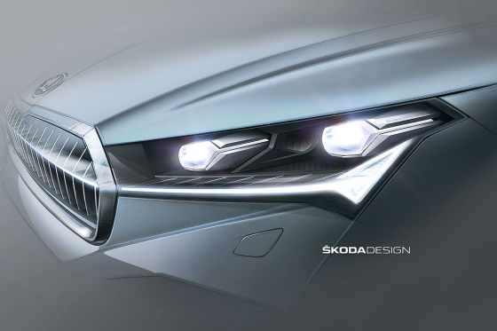 Skodas erstes E-SUV Enyaq iV bekommt ein spezielles Tagfahrlicht