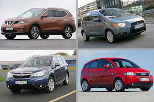 Nissan X-Trail Mitsubishi Colt Subaru Forester Audi A2 - Exoten Collage