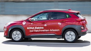Reichweiten-Rekord im Hyundai Kona Elektro