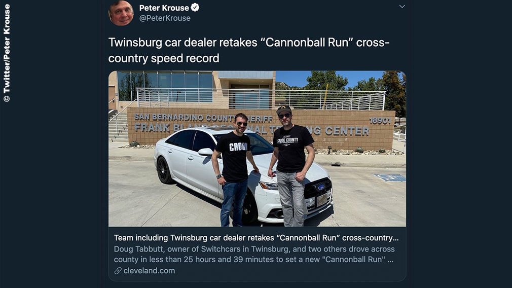 Cannonball-Rekord im Audi S6: USA, Küste zu Küste