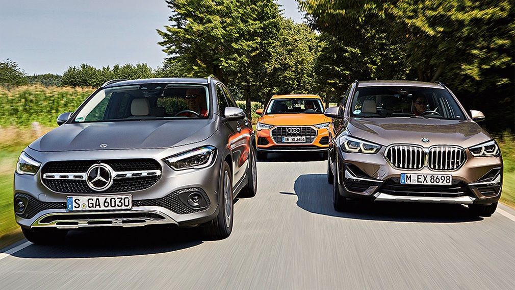 Mercedes GLA vs. Audi Q3 und BMW X1 SUVs mit Allrad im Test AUTO BILD