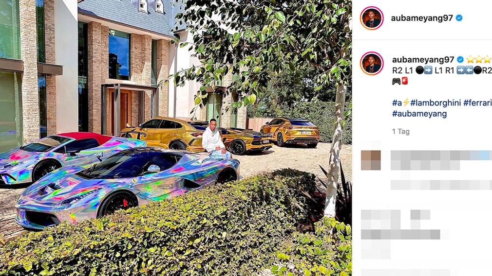 Aubameyang zeigt seine Auto-Pracht auf Instagram