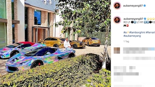 Aubameyang zeigt seine Auto-Pracht auf Instagram