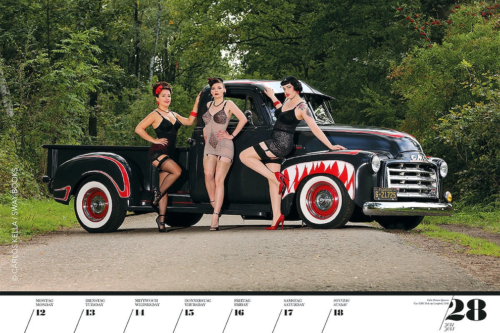 Girls & Legendary US-Cars 2021: Erotik-Kalender