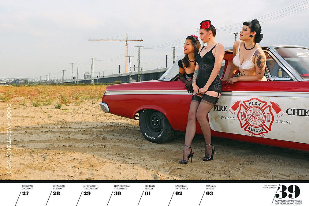 Girls & Legendary US-Cars 2021: Erotik-Kalender