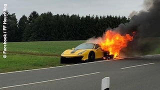 Ferrari 488 Pista Spider: Fail, Brand, Schaden