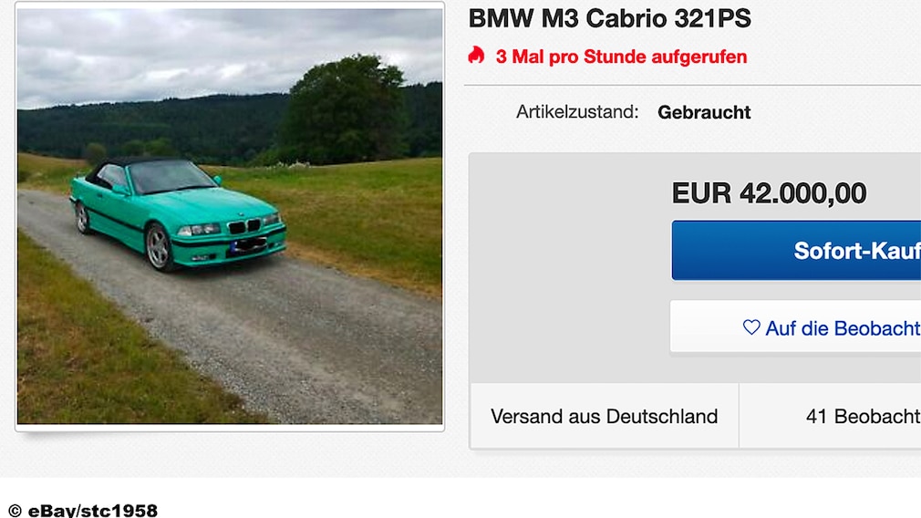 BMW E36 M3 Cabrio (1997): Gebraucht, kaufen, Motor, Felgen