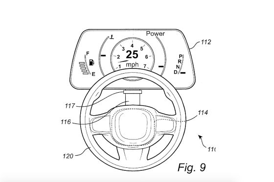 Volvo reicht ein neues Patent ein, bei dem das Lenkrad verschoben wird.