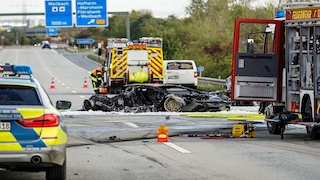 Unfall auf Autobahn A66