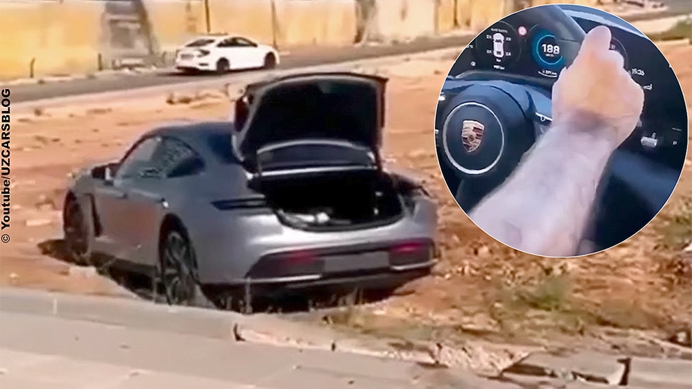 Porsche Taycan Unfall in der Türkei     Montage       !! 16:9 !! 