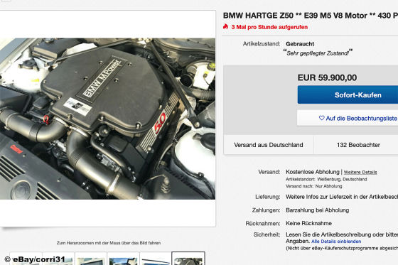 Brutaler BMW Z4 mit getuntem M5-V8 von Hartge zu verkaufen