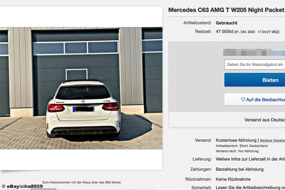 Mercedes C63 AMG T W205 Night Packet Burmester Command