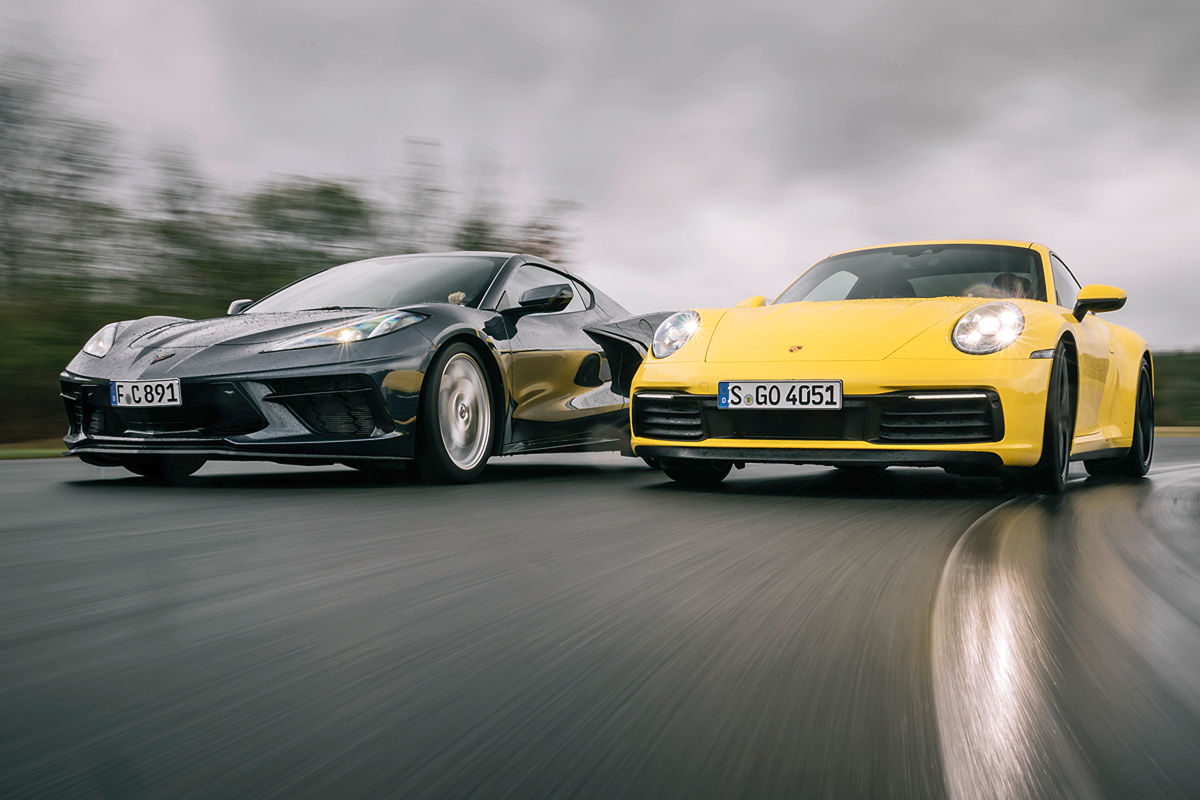 Corvette C8 vs. Porsche 911 Carrera S: Test, Motor, Preis - AUTO BILD
