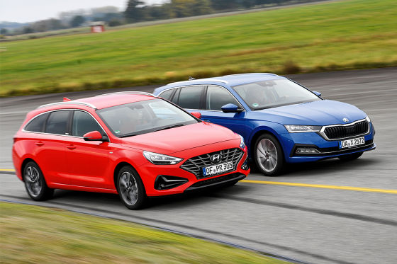 Skoda Octavia Combi 2.0 TDI DSG. Hyundai i30 Kombi 1.6 CRDi.